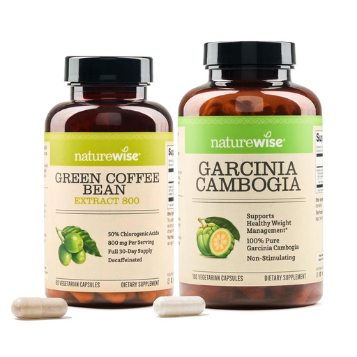 [BRSRAYYYCEPBUADA] NatureWise Green Coffee Bean 800mg and Garcinia Cambogia 180 Capsules Weight Goals Support