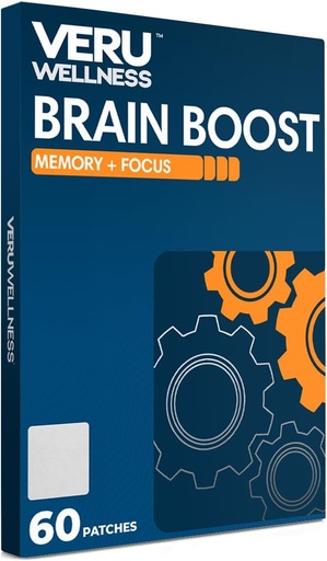 [BRSRO2YHDMMGO3Y3] Veru Wellness Brain Boost Cognitive Patch - Daily Memory, Altertness and Focus Brain Support - Ginko Bilboa, Rhodiola Rosea, MCT (60 Day)