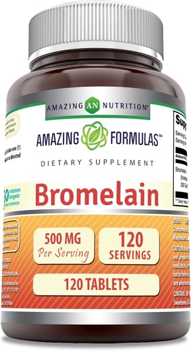 [BRSWIBA4PMNBY3A3] Amazing Formulas Bromelain 500 Mg (300 GDU)