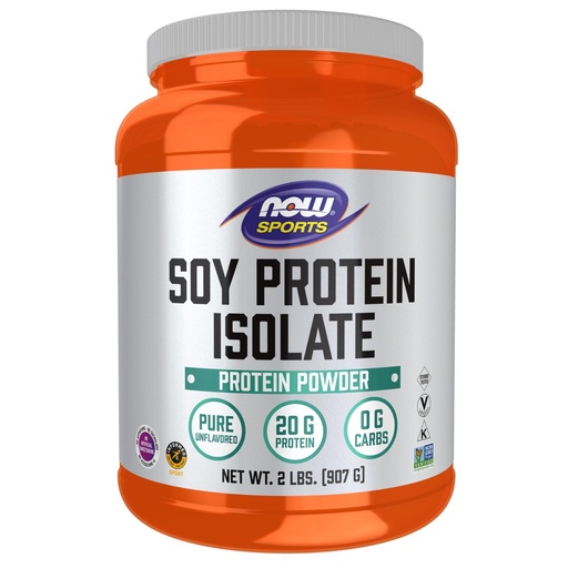 [BRSWIY32BQNAO3LA] NOW Foods Sports Nutrition, Soy Protein Isolate 20 g, 0 Carbs, Unflavored Powder, 2-Pound
