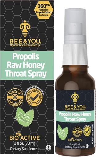 [BRSWYYAFCAHQ2G3F] BEE and You, 100% Pure Propolis Extract, Immune Support, Sore Throat Relief, Antioxidants, Natural, Keto, Paleo, Gluten-Free | 1 FL Oz