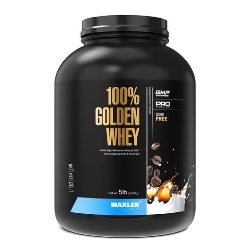 [BRSW2YYLOYOWA2DP] Maxler 100% Golden Whey Protein - 23g of Protein per Serving - Whey Protein Powder for Pre Post Workout - Fast-Absorbing Whey Concentrate, Isolate & Hydrolysate Blend - Cappuccino 5 lb