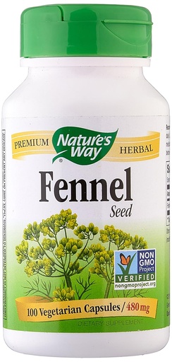 [BRSWIYAGCZ6WC3TE] Natures Way Fennel Seed Vegetarian Capsule, 100 ct