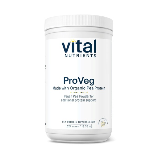 [BRSWIHYABAIRUF34] Vital Nutrients ProVeg Organic Pea Protein 524g - Vegan Pea Protein Powder - 23g Protein per Serving - Natural Vanilla Flavor - Gluten, Dairy, Soy Free - Non-GMO - 16 Servings