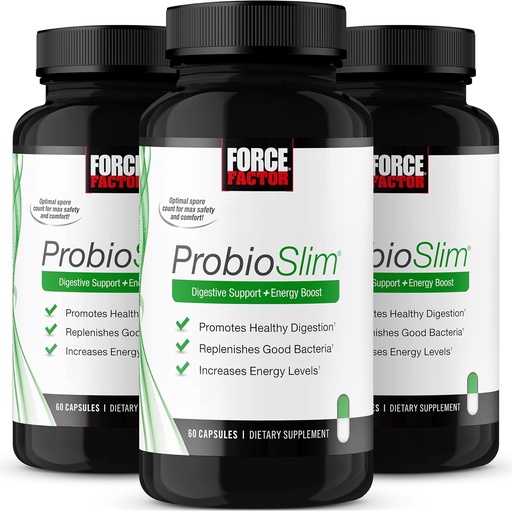[BRSW2Y36AEGQ4YD7] Force Factor ProbioSlim Probiotinis papildas moterims ir vyrams su probiotikai ir žaliosios arbata ekstraktas, Sumažinti dujų, Bloating, Vidurių užkietėjimas, Parama Digestive Health & gut Health, 180 Capsules (3- Pack)