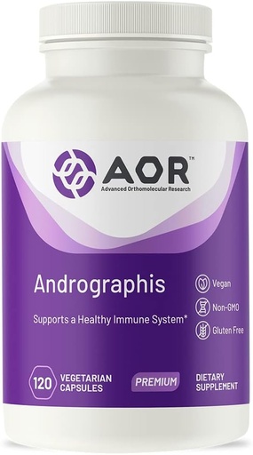 [BRSWGGILAB6AYHLJ] AOR, Andrographis, Herbal Supplement for Immune Support, 120 Capsules (120 Servings)