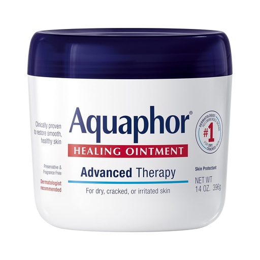 [BRSWIZAAAF6AA3L2] Aquaphor Healing Ointment, Advanced Therapy Skin Protectant, Multi-Purpose Healing Ointment and Body Moisturizer, For Dry, Cracked Skin, Minor Cuts and Burns, 14 Oz Jar
