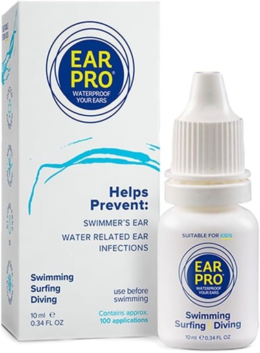 [BRSROAQZC4HAOHT6] Ear Pro All Natural Swimmer Ear Drops for Kids and Adults - Safe and Easy to Use Ear Protection Drop Helps Prevent Trapped Water, Water Related Ear Problems, and Protect Hearing, (100 Uses, 1 Pack)
