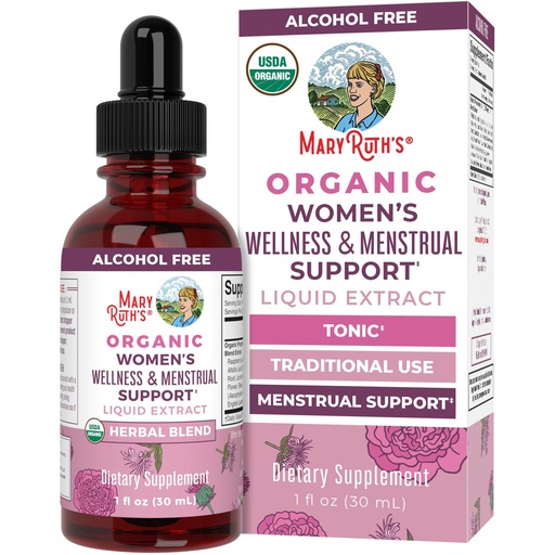 [BRSWYHAPBV7GAGY3] MaryRuth Organics USDA Organic Women's Wellness Liquid Herbal Supplements | Includes Stinging Nettle, Raspberry Leaf, Eleuthero Root, Chaste Tree Berry | Menstrual Support | Non-GMO, Vegan