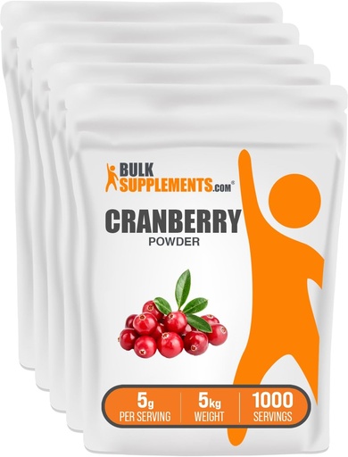 [BRSWYZI3PIMR63I7] BulkSupplements.com Cranberry Powder - Cranberry Supplements for Women & Men, Dried Cranberries Unsweetened - Gluten Free & Sugar Free, 5g per Serving, 1kg (2.2 Pound) (Pack of 1)