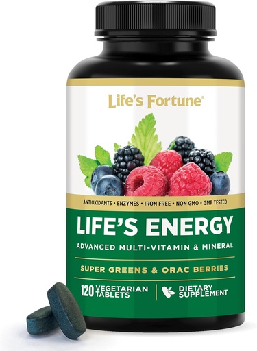 [BRSWGBQKOYIWG237] The Life 's Energy Advanced Daily Multivitamin for Men & Women, Energy & Imune Support with Super Greens