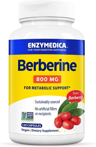 [BRSROC33DF7RG2YY] Enzymedica, Berberine, 800 mg, 120 Conte