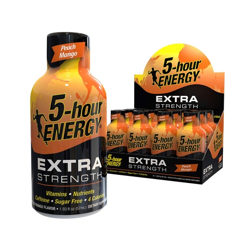[BRSWKZINAAHWO2Y7] 5-hour ENERGY Shot, Extra Strength, Peach Mango, 1.93 Ounce,12 Count