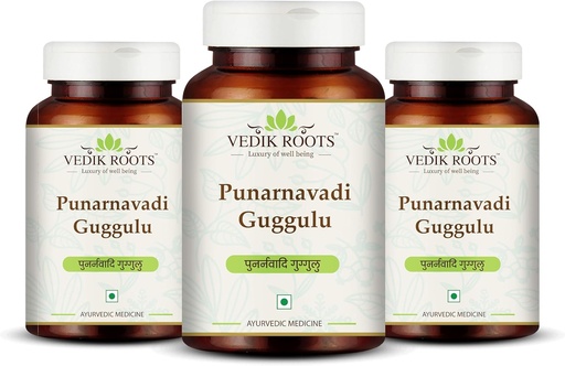 [BRSROGITPMJRE23A] Punarnavadi Guggulu - Supports Kidney and Liver Health | Promotes Fluid Balance and General Wellness | Ayurvedic Herbal Supplement | 180 Tablets