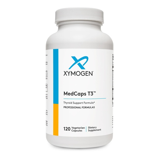 [BRSWIYIPBR7GG3Q7] XYMOGEN MedCaps T3, 120 Capsules | Supports Thyroid Hormone and Metabolism, Ashwagandha, Guggul, Zinc, and Selenium, Vegetarian, Gluten-Free, and Non-GMO