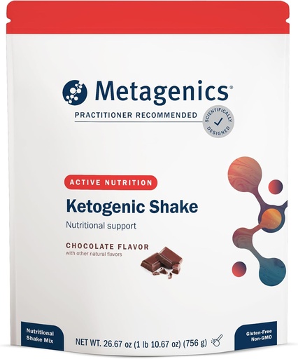 [BRSWYAILCAHRSHL6] Metagenics Ketogenic Shake - Ketogenic Diet Protein Shake - 25 Vitamins & Minerals - With Biotin, Calcium, Iron & Manganese - Non-GMO & Gluten-Free