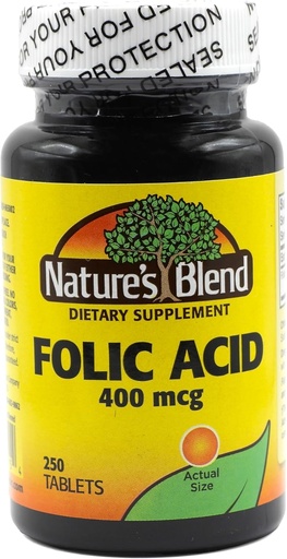 [BRSWIZQCDF7QOF3C] Naturens Blend Folic Acid 400 mcg 400 mcg 250 flikar