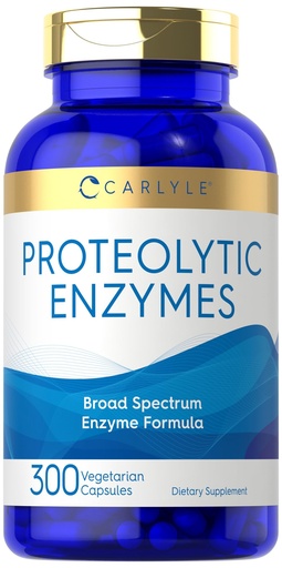 [BRSROZD2BMBROCLB] Carlyle Proteolytic Enzymes | 300 Capsules | Systemic Broad Spectrum Supplement | Vegetarian, Non-GMO & Gluten Free Formula