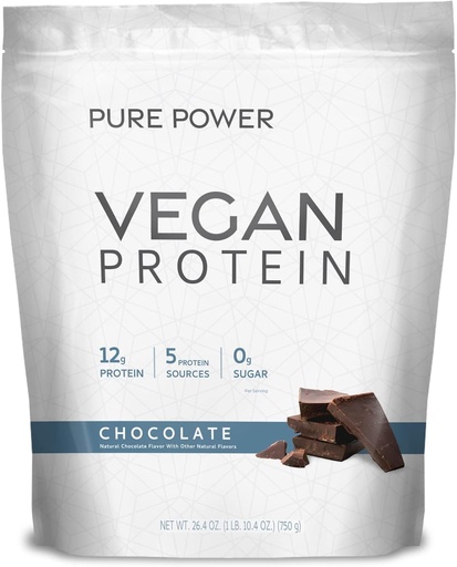 [BRSWIGL7BQFQI3LY] Dr. Mercola Vegan Protein Chocolate - Perfect Blend Of Pea, Hemp, Chia, Chlorella & Potato Proteins - Gluten-Free - Naturally Flavored - 1 lb 6.5 oz (750g)