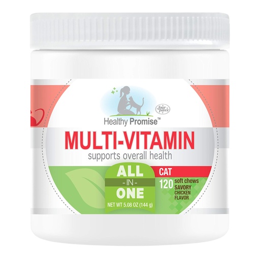 [BRSWYZYEPN4G23TP] Four Paws Healthy Promise Cat Multivitamin Soft Chews 120 Count