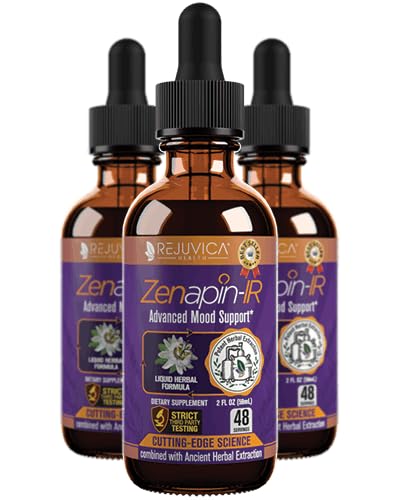 [BRSWGY35O4NR4CY3] Rejuvica Health Zenapin IR - Advanced Mood Support Supplement - Kava Kava, Ashwagandha, Passionflower, Chamomile, B-Vitamins & More