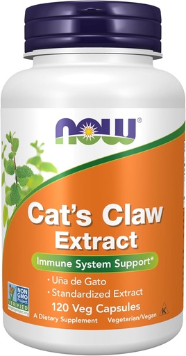 [BRSWIY32BQIROE3E] NOW Supplements, Cat's Claw Extract, 10:1 Concentrate, (1.5% Standardized Extract), 120 Veg Capsules