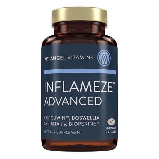 [BRSWECQ6O55GK3TG] Mt. Angel Vitamins: Inflameze Advanced. Joint Health, Collagen Protection, Turmeric Supplement, 60 Capsules