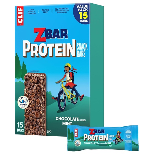 [BRSWGADYCQDWC3LO] Zbar Protein - Chocolate Flavored Mint - Crispy Snack Bars - Made with Organic Oats - Non-GMO - 5g Protein - Gluten Free Protein Bars (15 Pack)