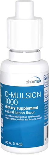 [BRSWIZITBB7A2C3M] Pharmax D-Mulsion | Liquid Emulsified Vitamin D | 1 fl. oz. | Natural Lemon Flavor