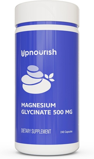 [BRSRMBQOCUPAGAAU] Up Nourish Magnesium Glycinate Chelate 500mg Capsules - 高抗腐蚀性Chelated Magnesium - 纯Magnesium 补充睡眠和平静支持、神经、肌肉和骨质健康
