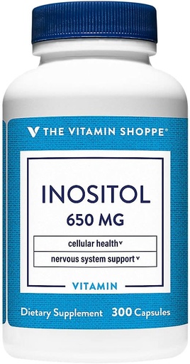 [BRSWIYTYOEDR2FQ7] The Vitamin Shoppe Inositol 650MG, Supports Healthy Liver & Cellular Function (300 Capsules)