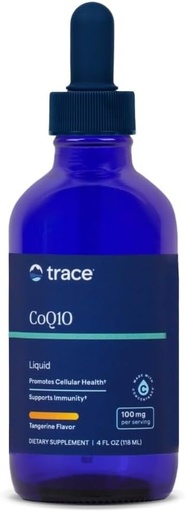 [BRSWIAYDOQJWKF3C] Trace Minerals Liquid CoQ10 100 mg - Liquid Supplement to Support Cellular Health & Immune System Function - Cell Energy Supplement with Coenzyme Q10 & Ionic Trace Minerals - 4 fl oz (24 Servings)