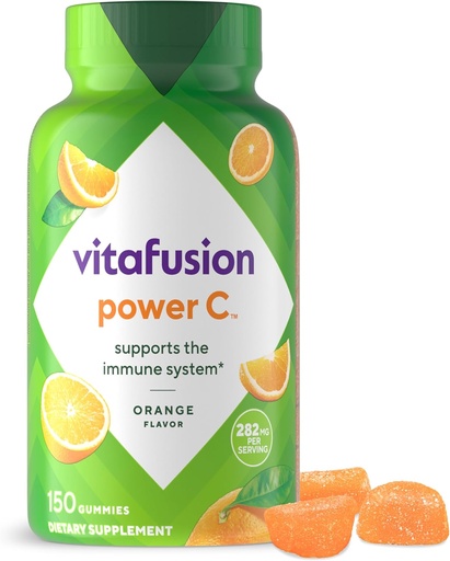 [BRSW2AATC4PGO3Q4] Vitafusion Power C Gummy Immune Support* with Vitamin C, Delicious Orange Flavor, 63ct (21 Day Supply)