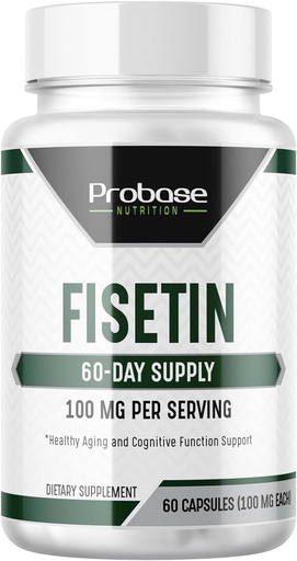 [BRSRA2YKPIOROEL3] Probase Nutrition Fisetin Senolytic Supplement 100mg High Potency 60-Day Supply for Cellular Health