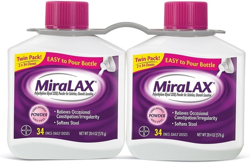 [BRSWICQTOMMBEADO] MiraLAX Supplement Powder For Bloating, 40.8 Ounce