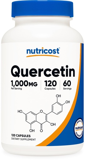 [BRSW2GQFOENQGEQ6] Nutricost Quercetin 1000mg, 120 Capsules - Vegetarian Capsules, 60 Servings, 500mg Per Capsule, Non-GMO, Gluten Free