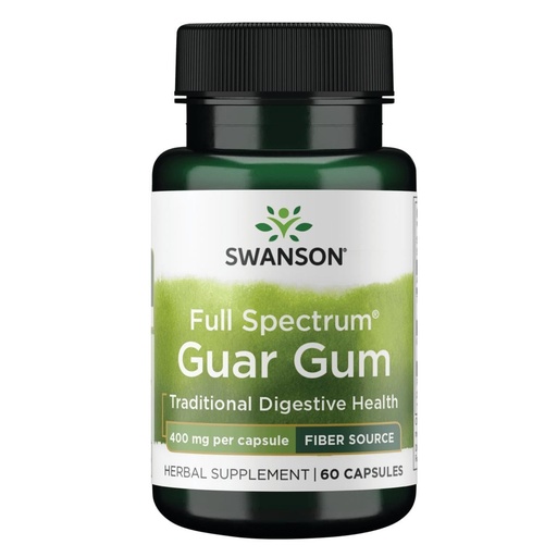[BRSWIYLQOEBACDI7] Swanson Full Spectrum Guar Gum 400 Milligrams 60 Capsules