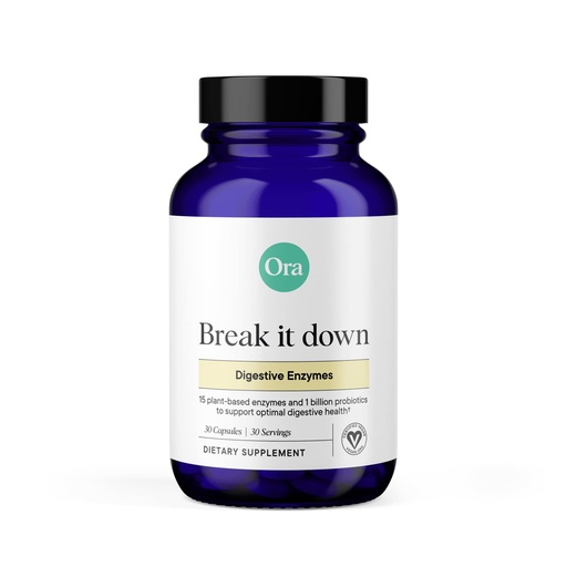 [BRSW2GAKAQPBYFAZ] Ora Organic Multi-Enzyme Supplement - Vegan, Gluten Free Enzymes for Digestion with Probiotics for Gut Health, Bloating, Constipation and Gas Relief - 30 Easy to Swallow Capsules