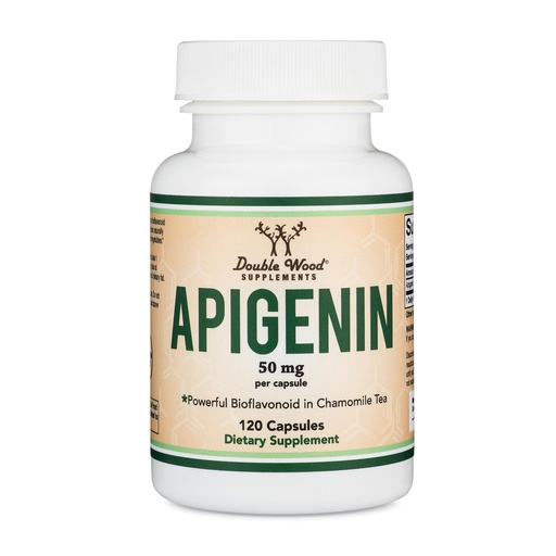 [BRSW2FQOC4FRMCTL] Apigenin Supplement - 50mg per Capsule, 120 Count (Powerful Bioflavonoid Found in Chamomile Tea for Relaxation, Sleep, and Mood) Senolytic Flavonols for Aging (Gluten Free) by Double Wood