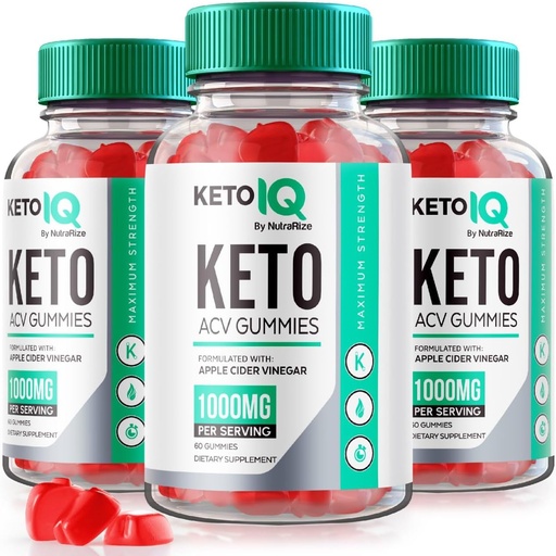 [BRSROCT6CAFBEYAV] NutraRize (Pack of 3 Keto IQ Keto ACV Gummies, Formula for Advanced Weight Loss, Dietary Supplement, Gomitas Reviews (180 Gummies)