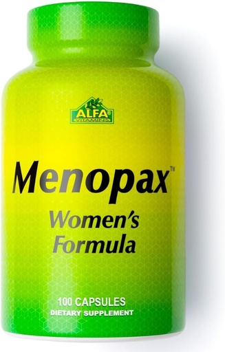 [BRSWIYAZOZ4QEGDO] ALFA VITAMINS Menopax Women's Formula, Gluten Free Vitamin for Menstrual Health and Overall Wellness, Supports Joints, Energy, and Cycle Balance, Dietary Supplement for Women, 100 Capsules