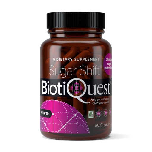 [BRSRMYYHC4CAOYD7] BiotiQuest Sugar Shift Probiotic | Helps Decrease Sugar & Carb Cravings and Supports Digestive Balance | 22 Billion CFU | Non-GMO, Gluten-Free, & Vegan | 60 Servings