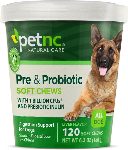 [BRSW2BQ2OIDR6GQ7] PetNC Natural Care Liver Flavor,Чеська Pre & Probiotic Soft Chews для собак 120 ct (Pack by 1) (Packaging May Vary)