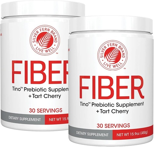 [BRSWICA2OMOGCAIZ] Tino High Fiber Supplement Powder - Non-GMO, Pre-Biotic, Water Soluble, Digestive Friendly, Powdered Mix - Add to Water, Juice, Shakes, Cereal & More (2 Canisters - 15.9 Oz. ea.)