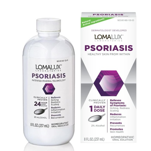 [BRSWIYTZOUBRW3D4] Loma Lux Psoriasis Relief Natural w/Minerals - Multi-Symptom Relief - Clinically Proven Treatment Dermatologist Developed for Psoriasis Vulgaris, Seborrheic Dermatitis, Scalp, Inverse Types - 8 Fl Oz