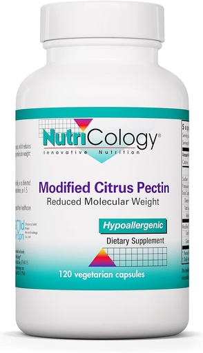 [BRSWIY35AIPA2FL6] Nutricology Modified Citrus Pectin Supplement for Gut Support - Modified Citrus Pectin Capsules for Men &amp; Women, Hypoallergenic, Gluten Free, Reduced Molecular Weight - 120 Vegetarian Capsules