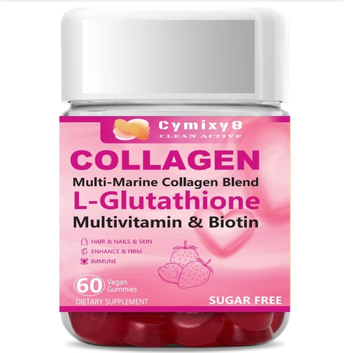[BRSRAGQ7CMFA2CT5] Glutathione Biotin Collagen Glow Gummies, Extra-Strength L-Glutathione & Colageno Hidrolizado for Women & 10000mcg Biotin & Multivitamin for Women for Hair Skin Nail