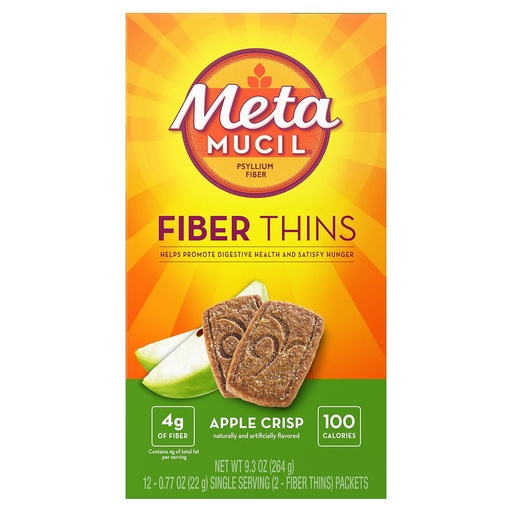 [BRSWKEA2OZ5RQ3TM] Metamucil Fiber Wafers Apple Crisp 24 Each (Pack of 9)