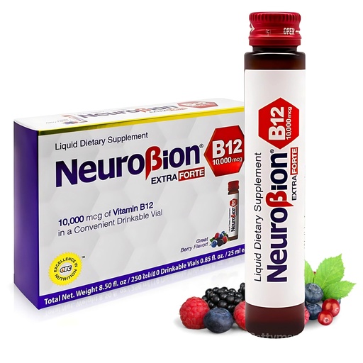 [BRSWYY3YOR5WEFLP] Neurobion Extra Forte B12 10,000 mcg Vials, Liquid - Extreme Powerful- 10 Vials per Box